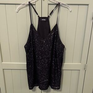 Black Sequined Cami Top